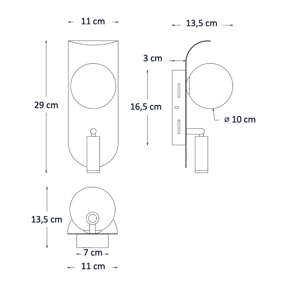 Applique moderne liseuse orientable - MATALIA