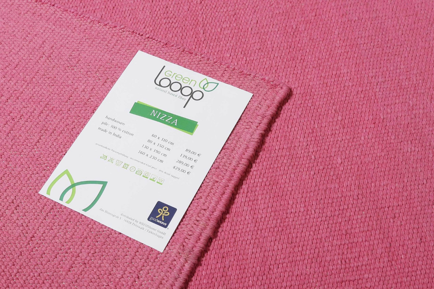 Tapis en coton, tissé main ,  NIZZA
