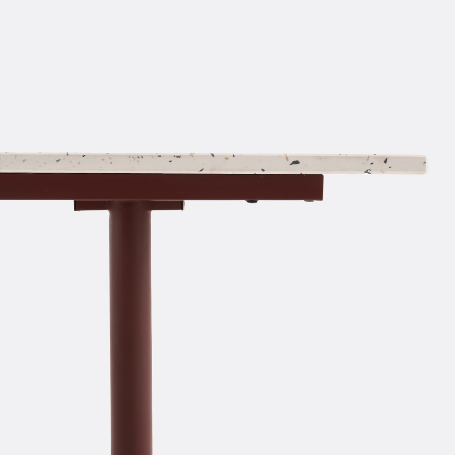 Table de jardin, plateau rabattable en terrazzo, OPALA