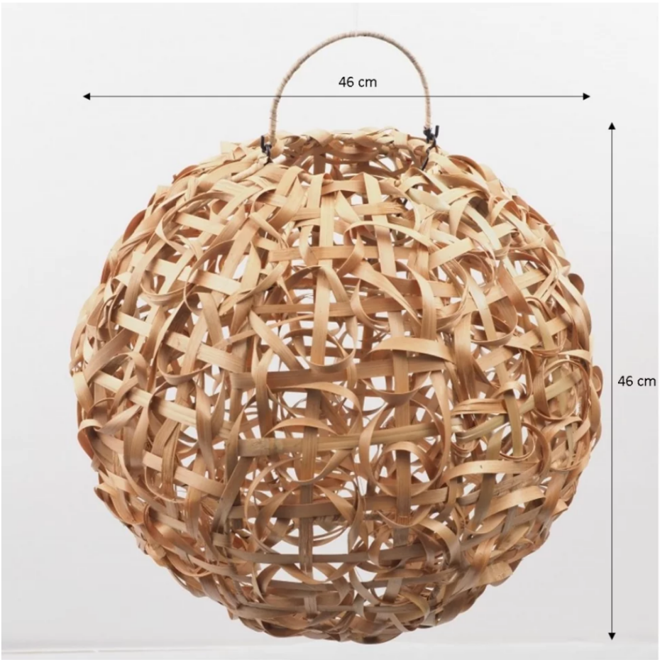 Suspension ronde en bambou torssadé BOLA