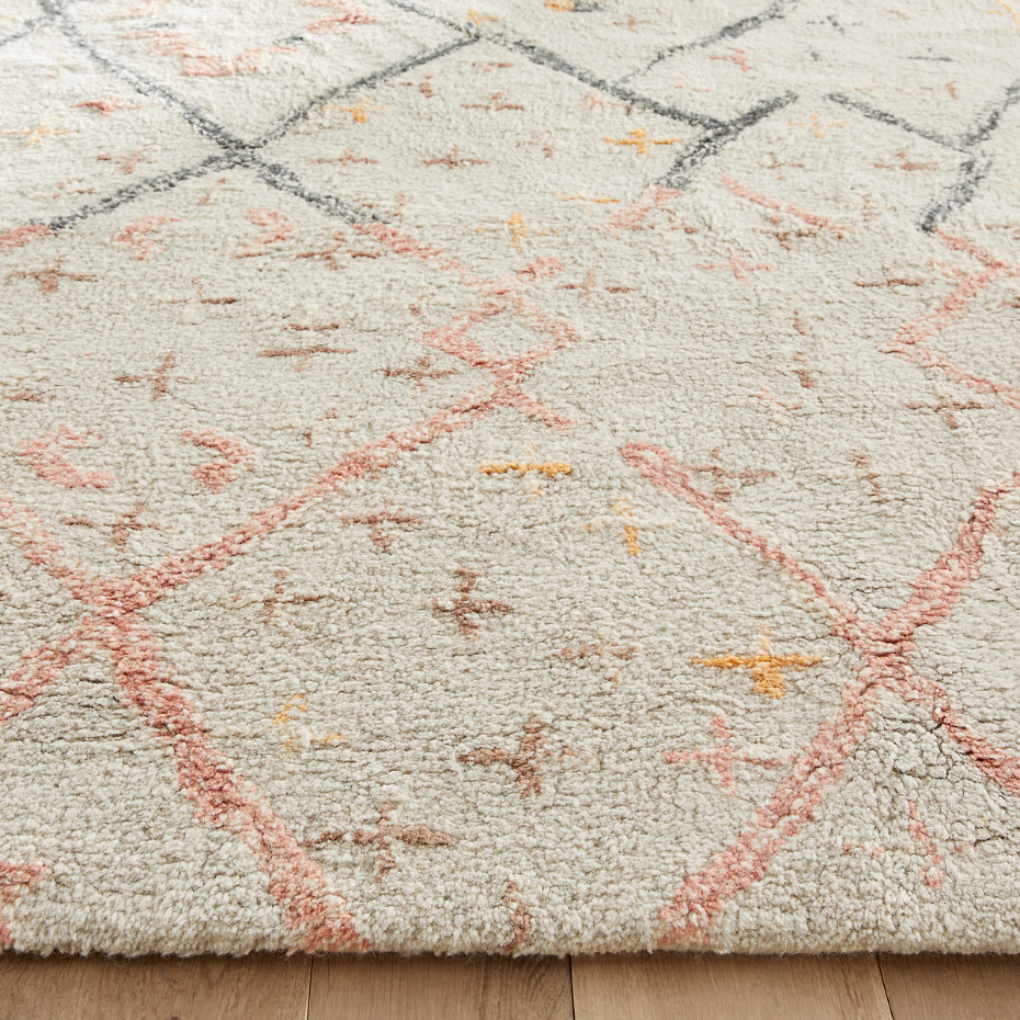 Tapis épais 100% laine format XL tufté main Ashwin