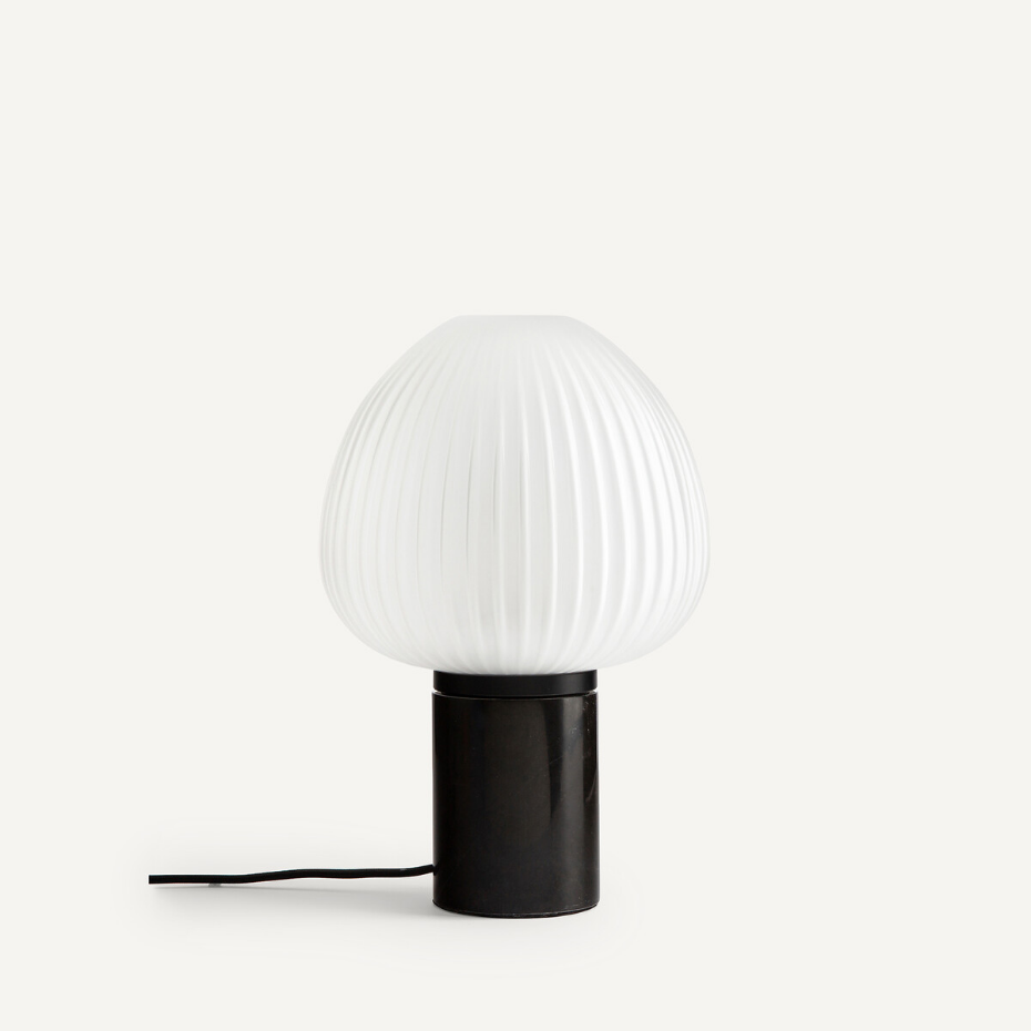 Lampe à poser, verre givré, Chanya