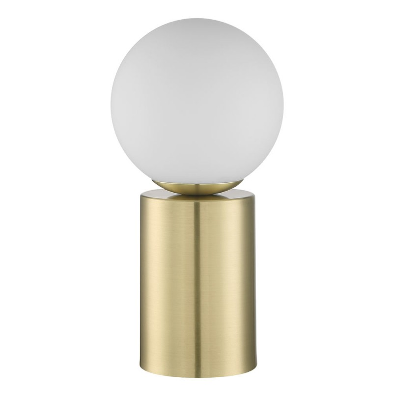 Lampe De Chevet Tactile Lobb Boule Verre Et Laiton Mat