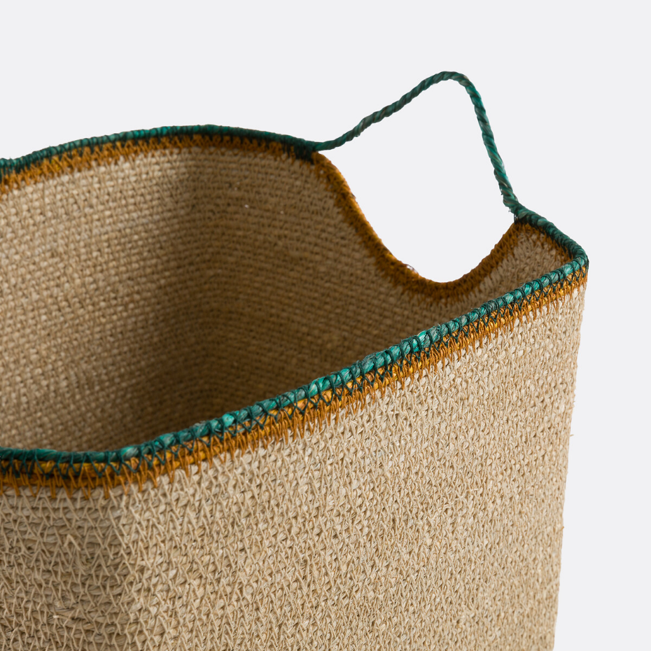 Lot de 3 paniers aux contours et biais colorés, KOTUM