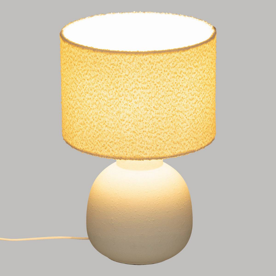 Lampe à poser tissu bouclette LALI