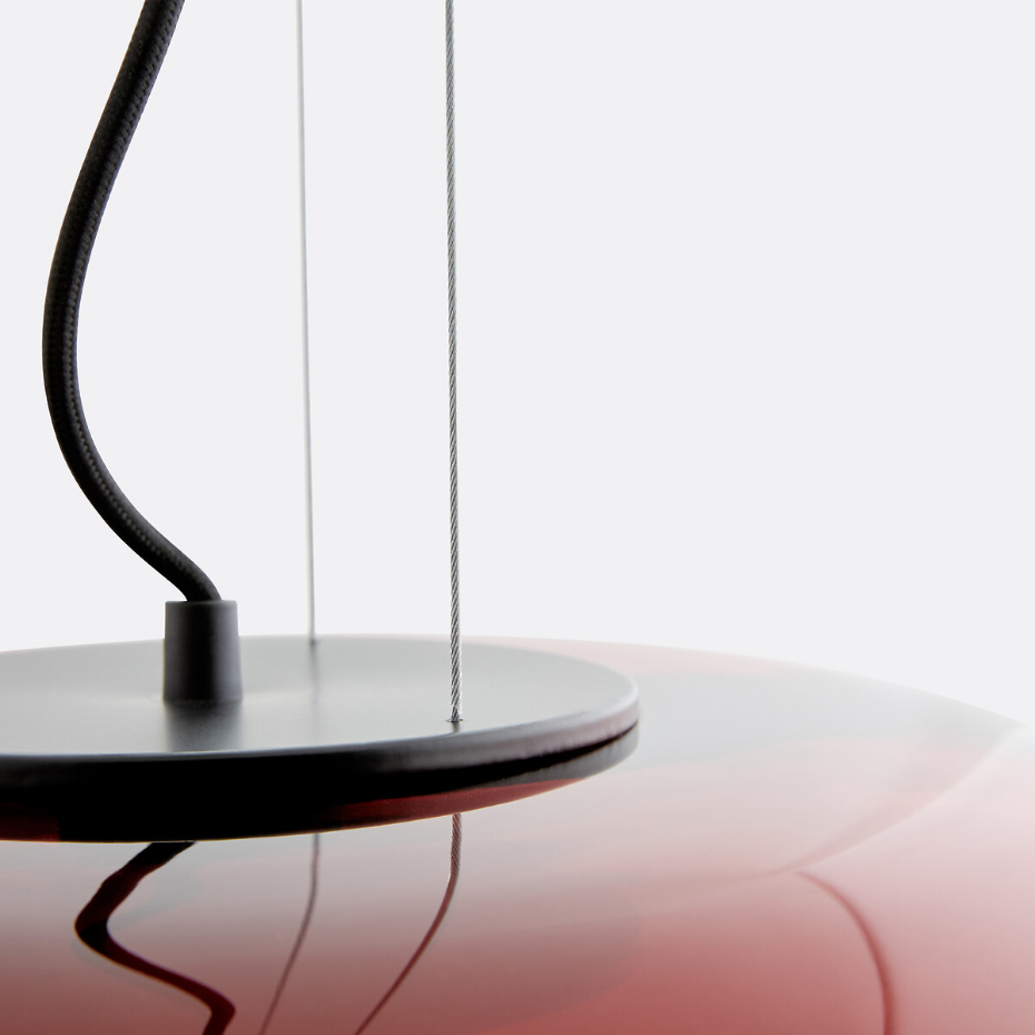 Suspension en verre coloré Ø45 cm, Kinoko