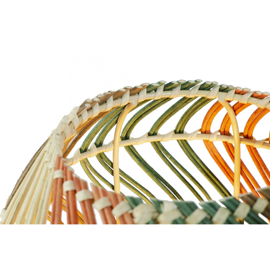 Lampe en rotin & métal, FOSCO