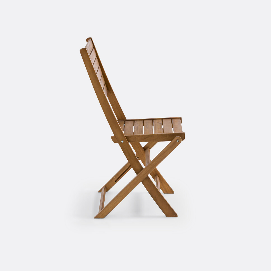 Lot de 2 chaises de jardin en acacia, Napli