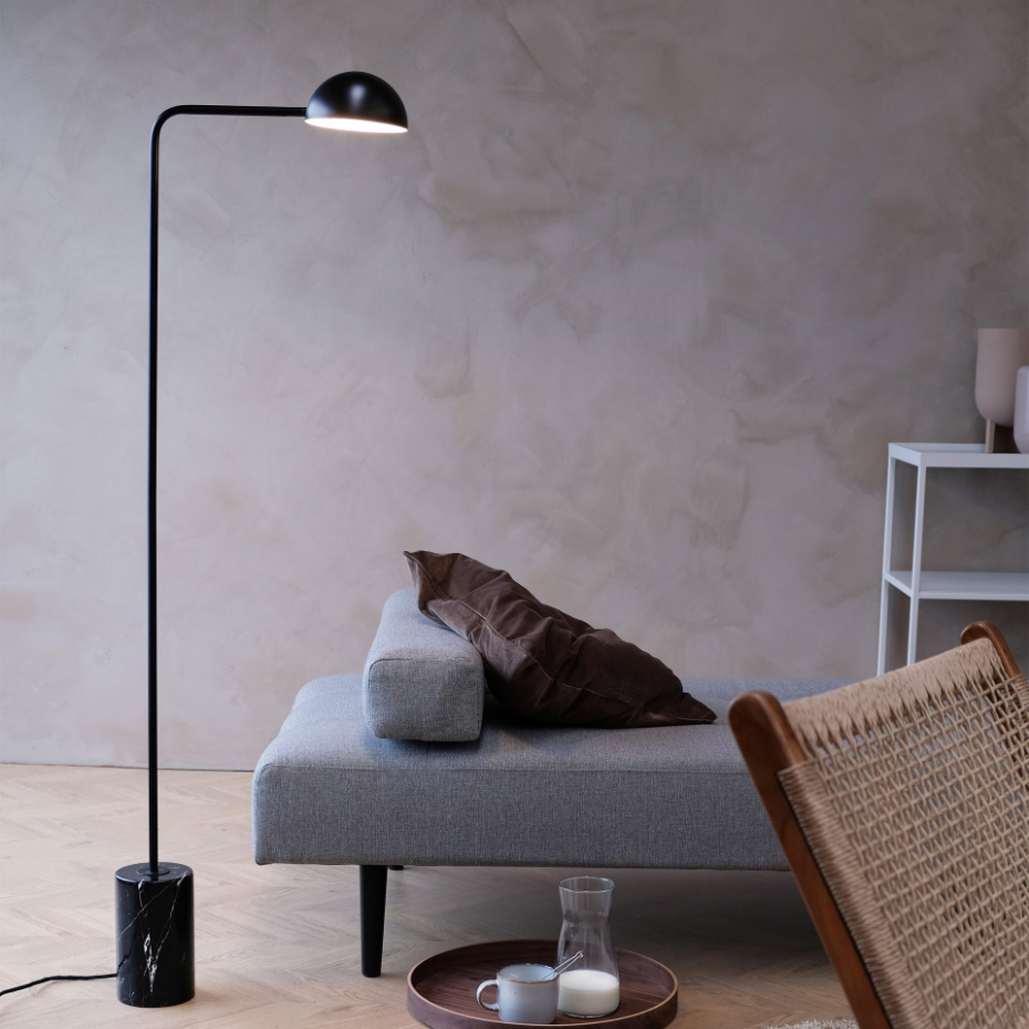 Lampadaire en Métal et Marbre MARBLE