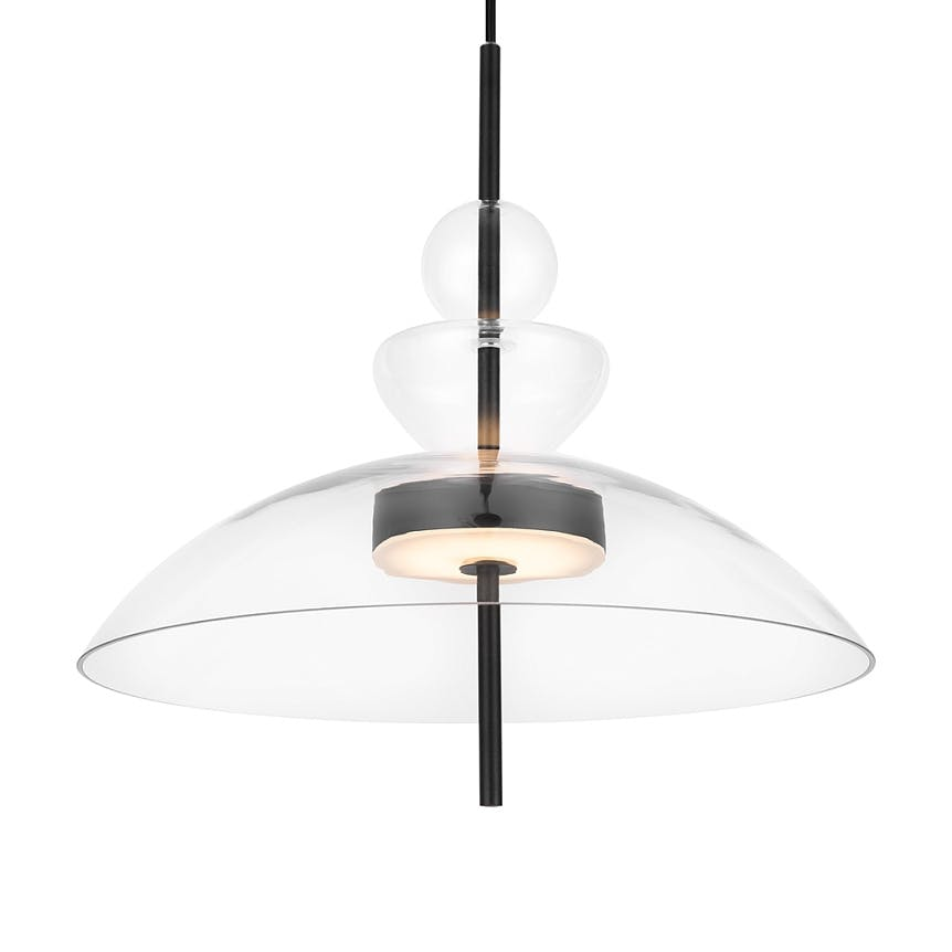 Suspension design en verre forme dôme NORA