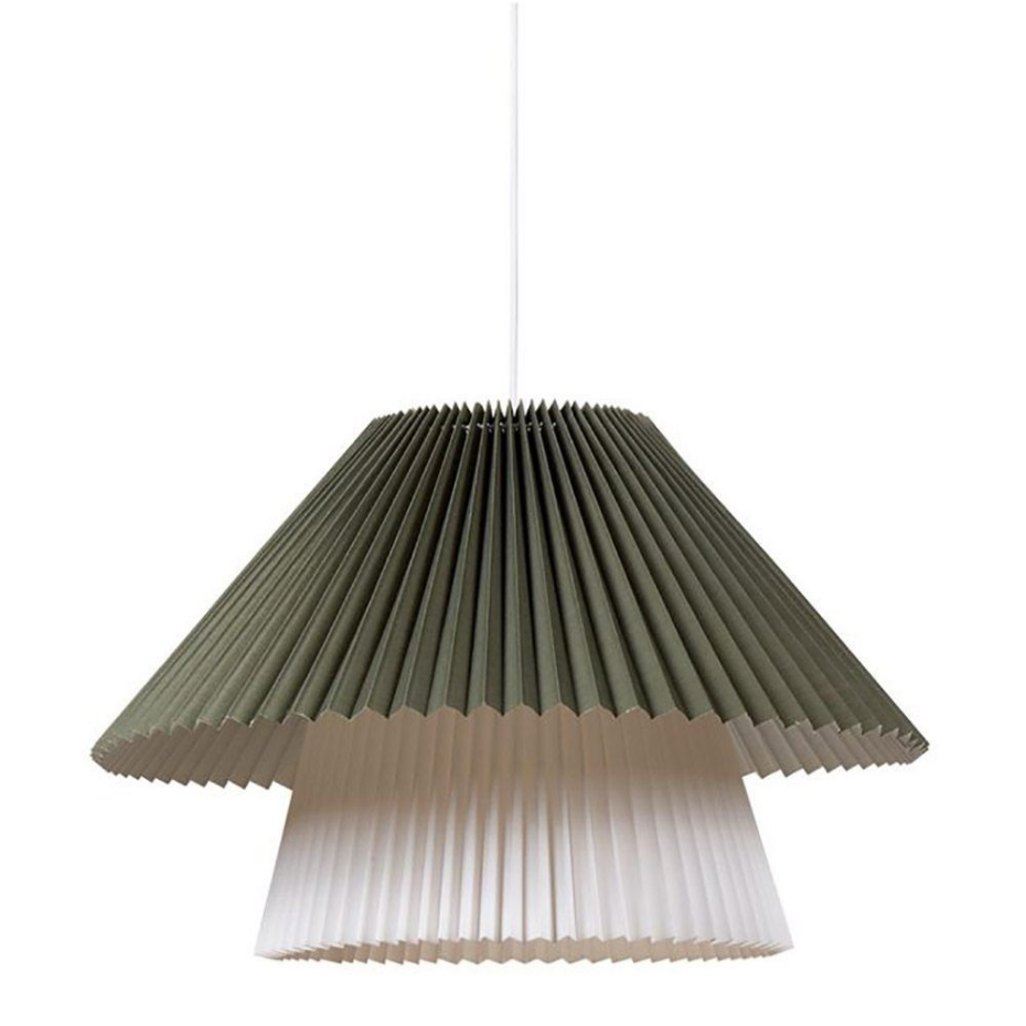 Suspension Double Tissu Aurélia Beige Blanc D52