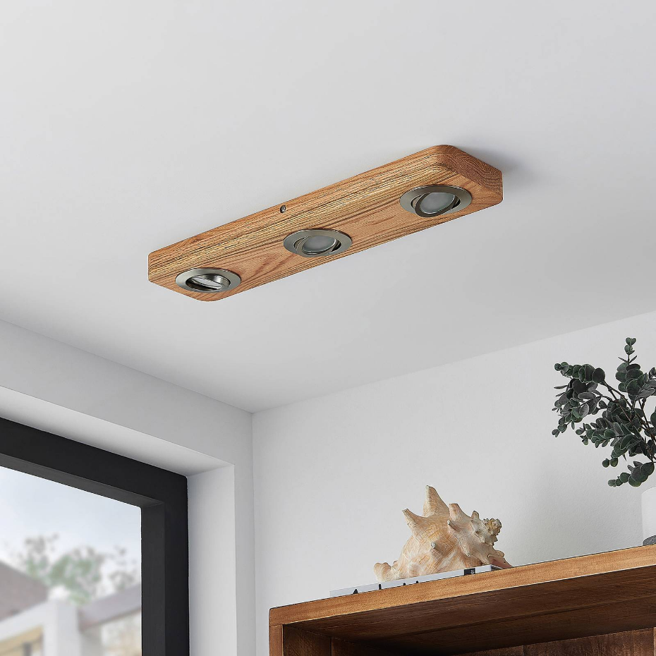 Plafonnier en bois moderneLED, Mikari
