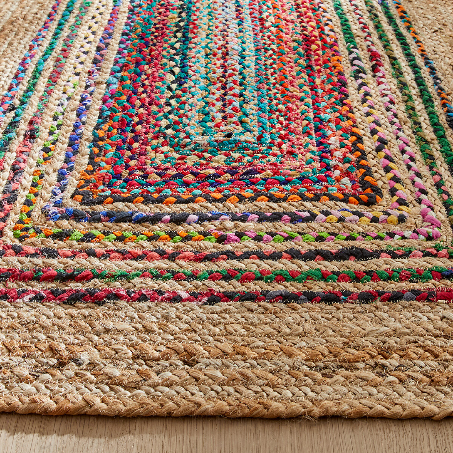 Tapis de couloir jute et coton recyclé, Jaco
