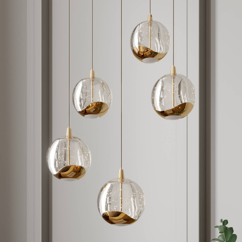 Suspension en verre moderneLED, Hayley
