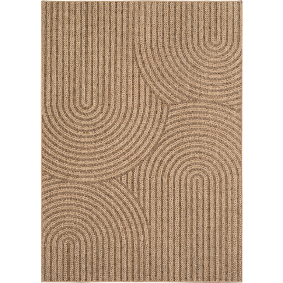 Tapis intérieur extérieur effet jute motif arc LINORA