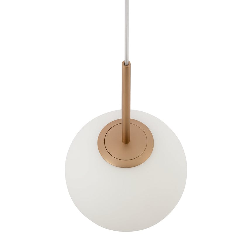 Suspension globe dorée verre dépoli 20 cm DELTONA