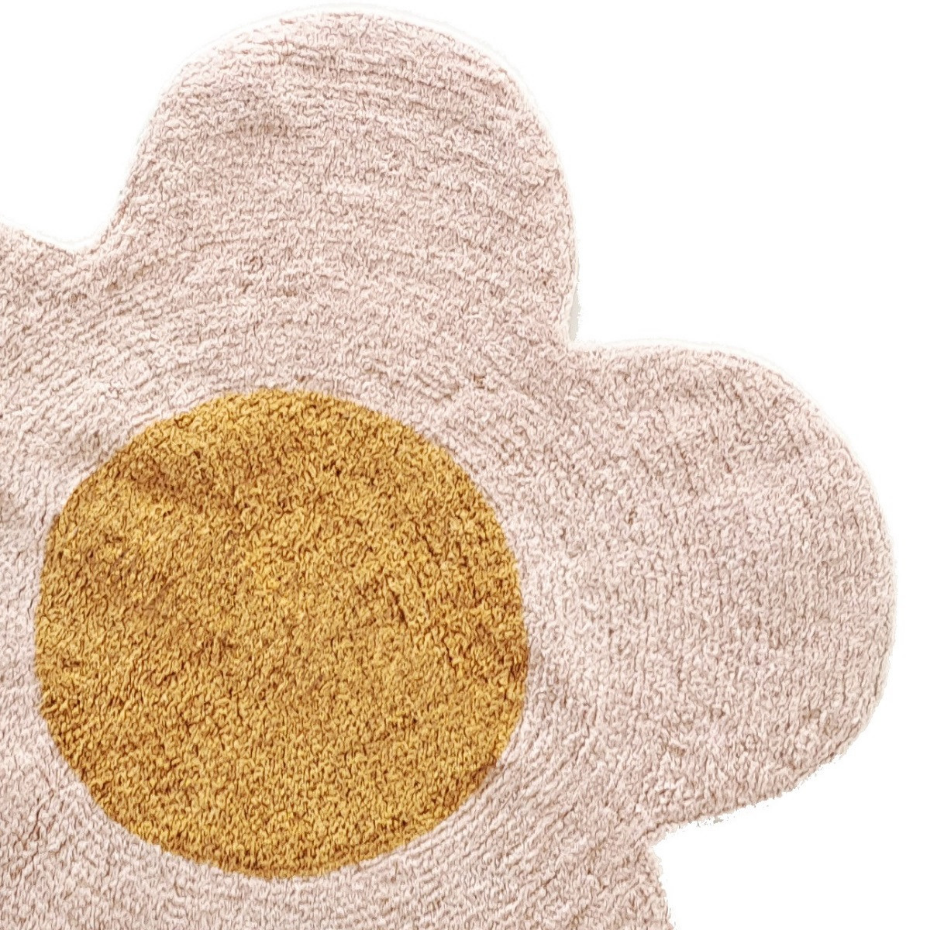 Tapis marguerite enfant en coton tufté FLEUR