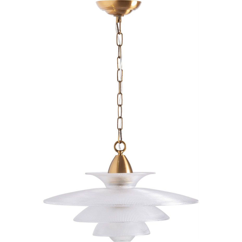 Lustre style art déco en cristal fumé transparent
