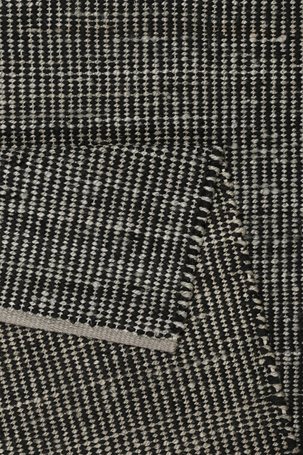 Tapis jute et laine tissé main ,  GOBI