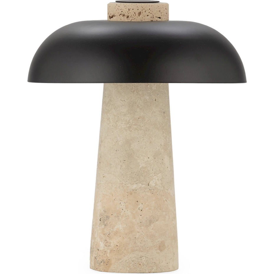 Lampe de table en marbre et métal forme organique