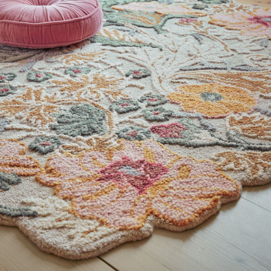 Tapis en laine floral DAPHNE