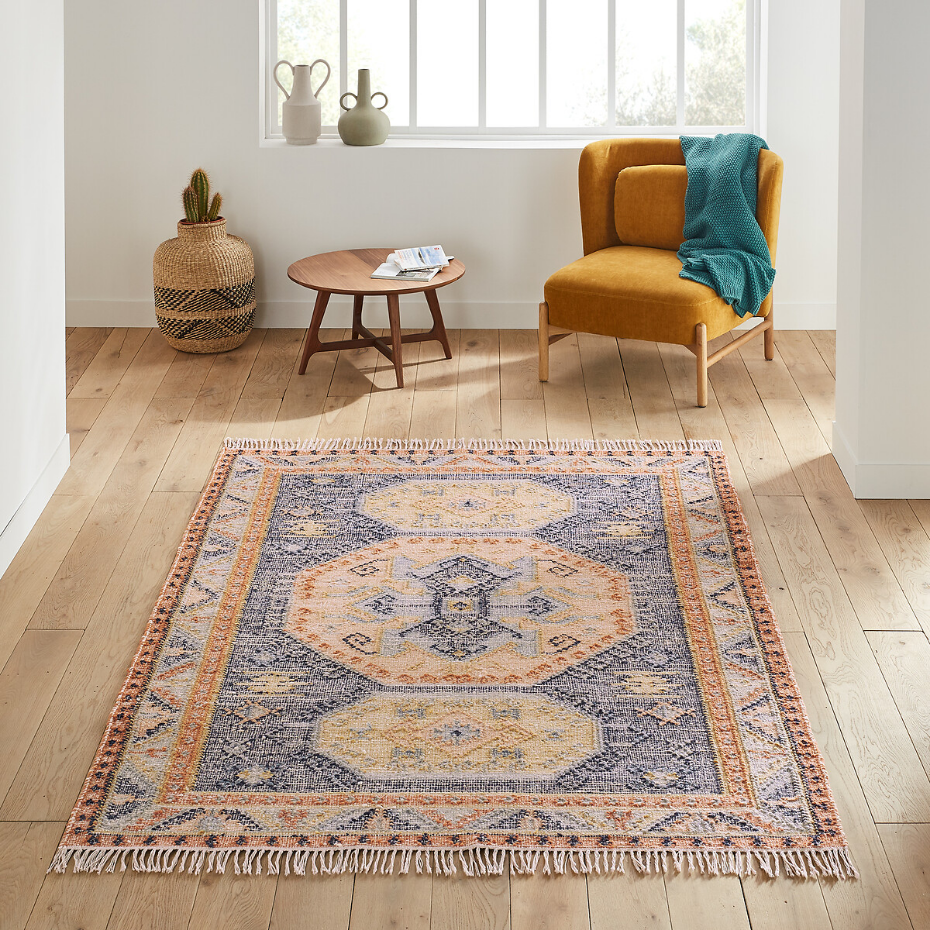 Tapis kilim effet used, Uzzo