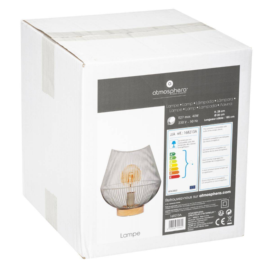 Lampe filaire bois de hêtre JENA