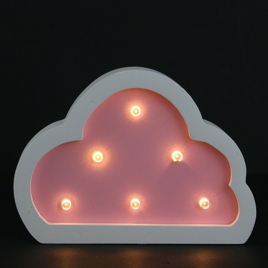 Lampe en bois enfant Nuage - H. 9 cm