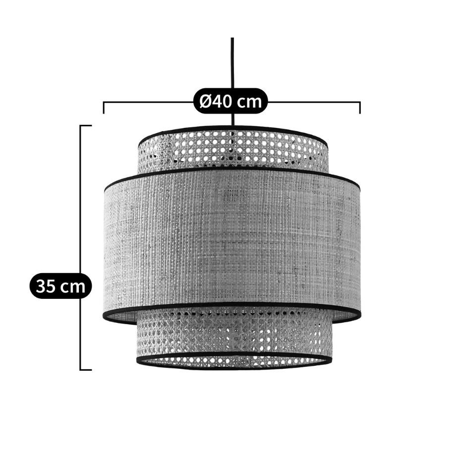 Suspension / Abat-jour double Ø40 cm, Dolkie
