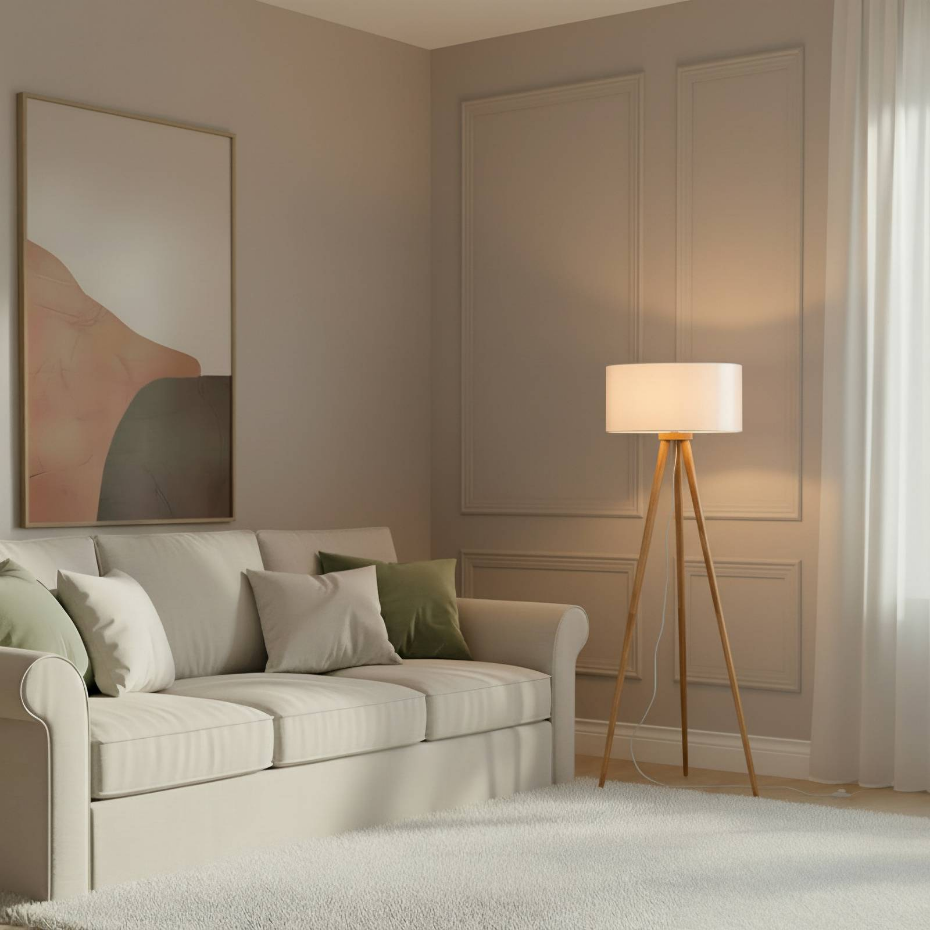 Lampadaire en textile scandinave, Charlia