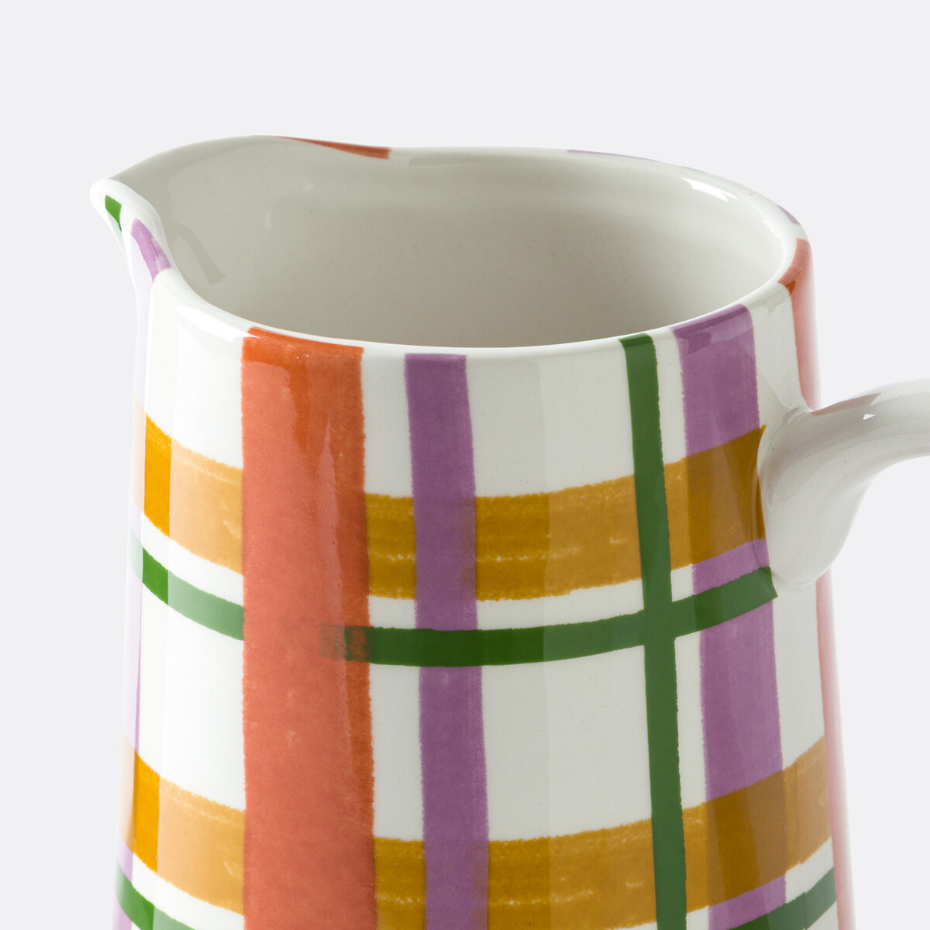 Carafe faïence avec motifs carreaux, Kael