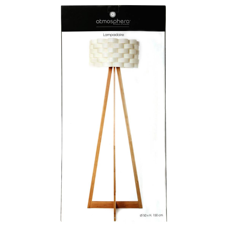 Lampadaire trépied bambou MOKI