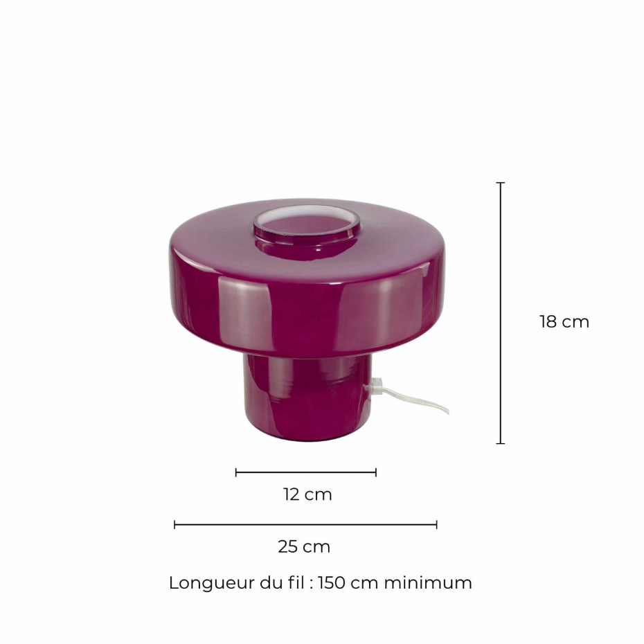 Lampe à poser en verre, FOZA