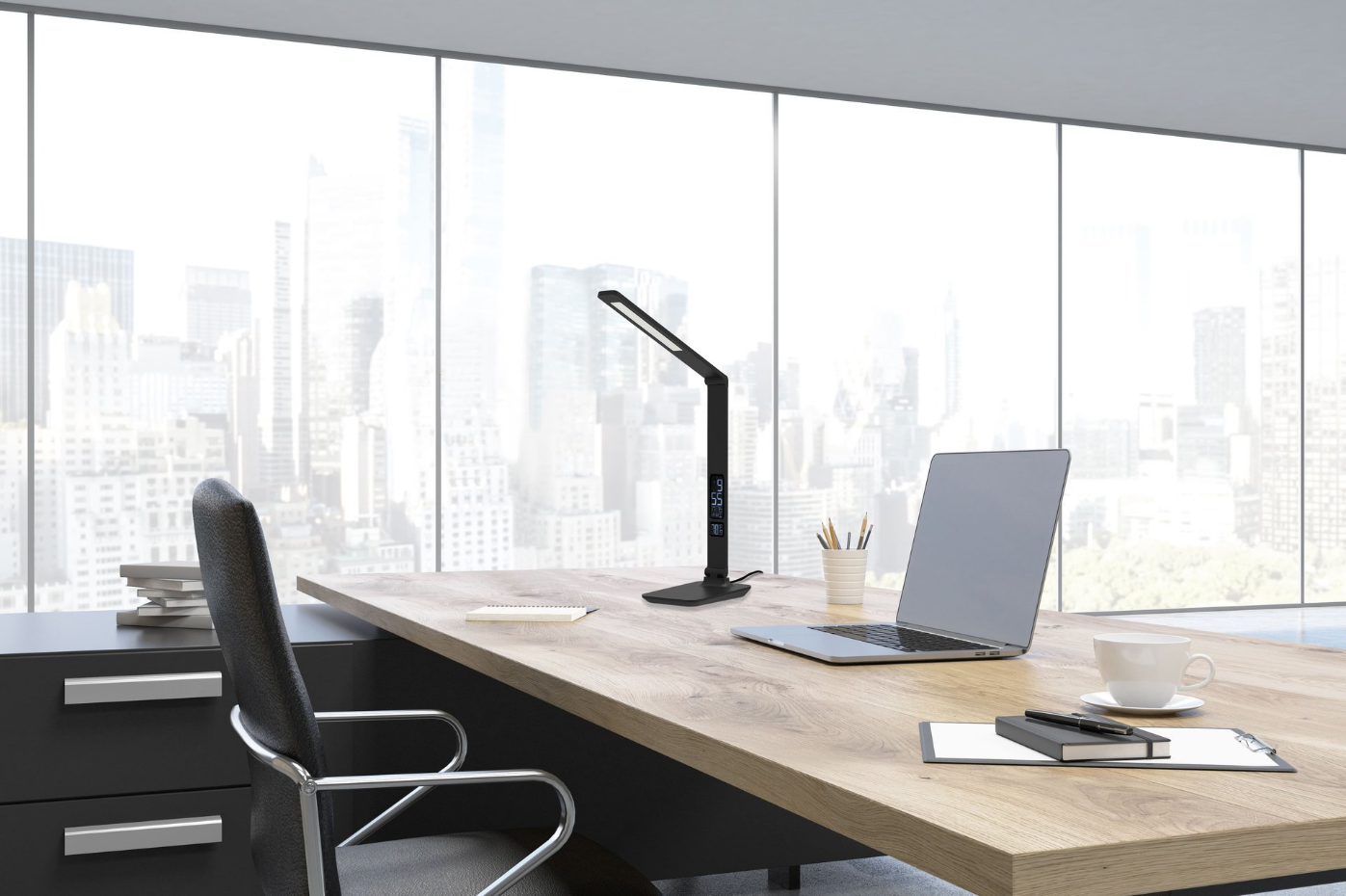 Lampe de bureau en aluminium et ABS, SANDRA