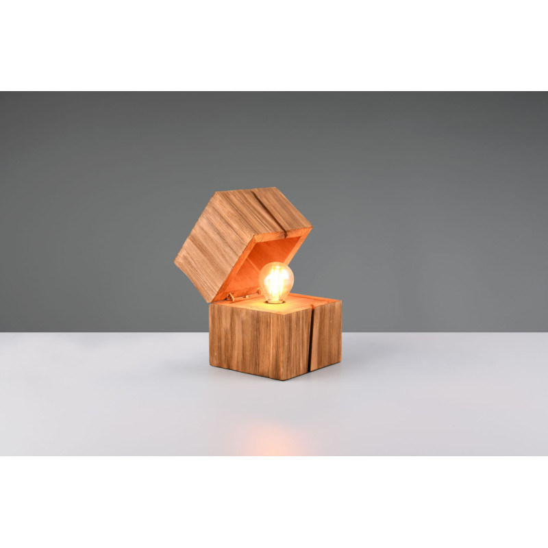 Lampe design en bois vintage, TRESOR