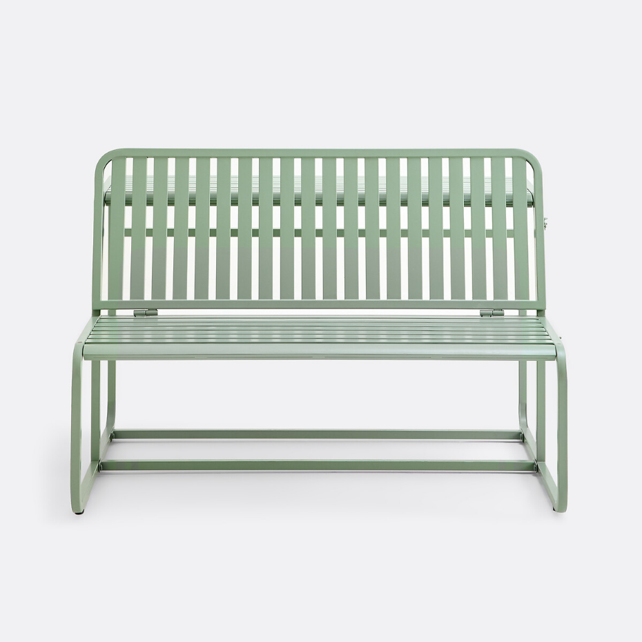 Banc-table de jardin en métal acier, TALIA