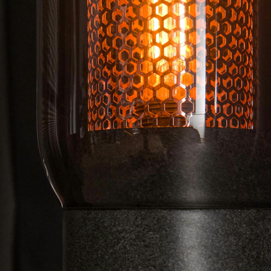 Lampe en verre et métal cuivré NOVA