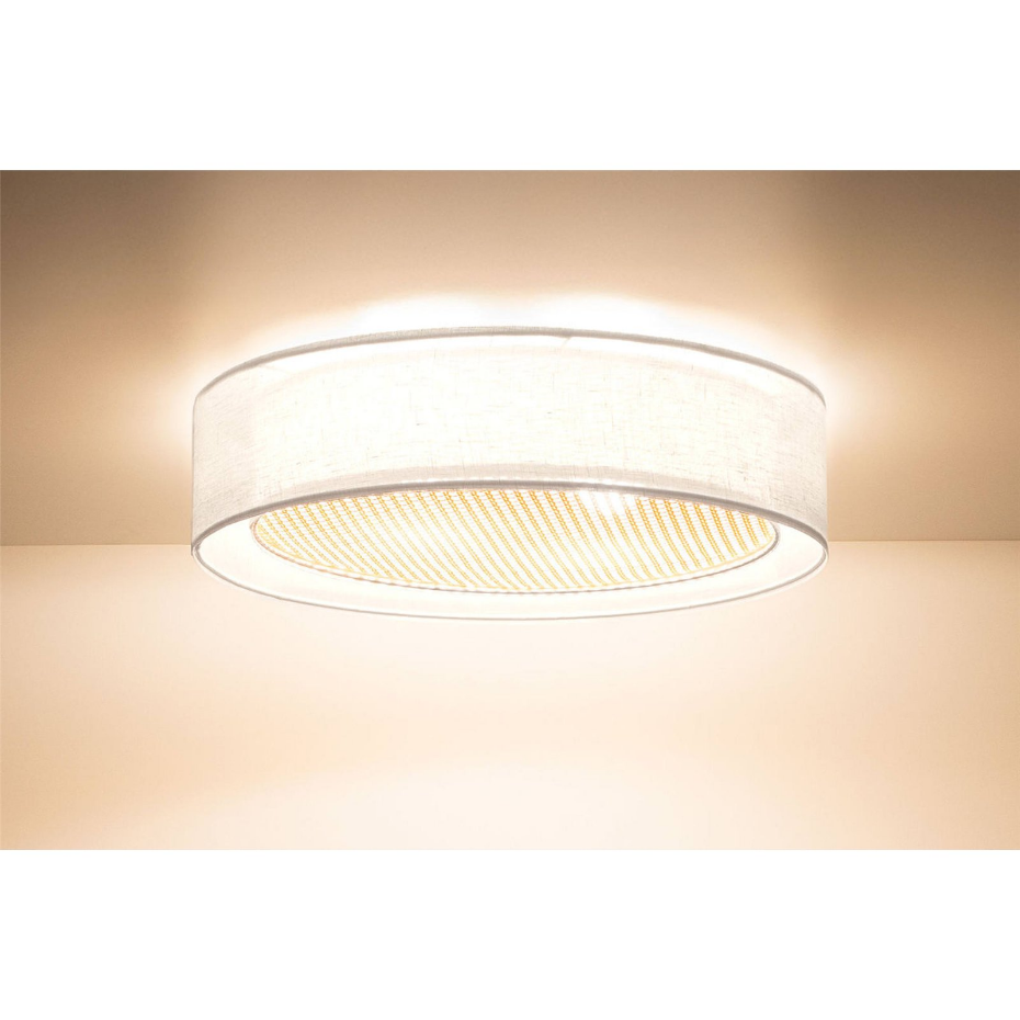 Plafonnier rond en tissu double couche Puro