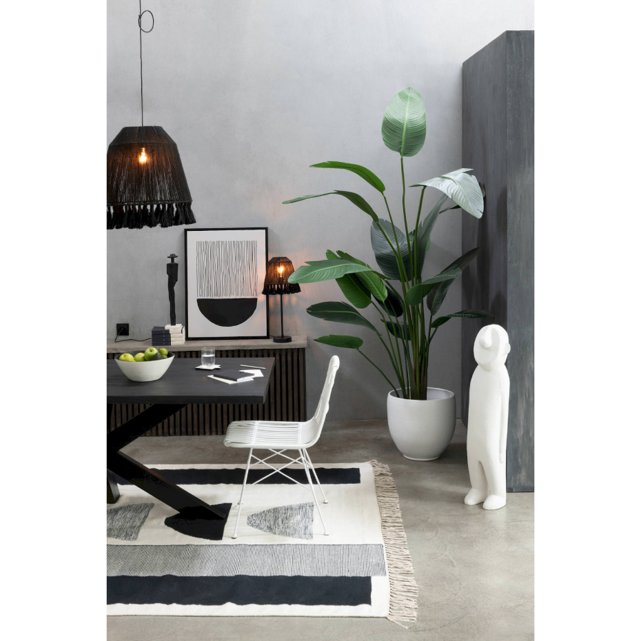 Suspension ronde en jute pour plafond