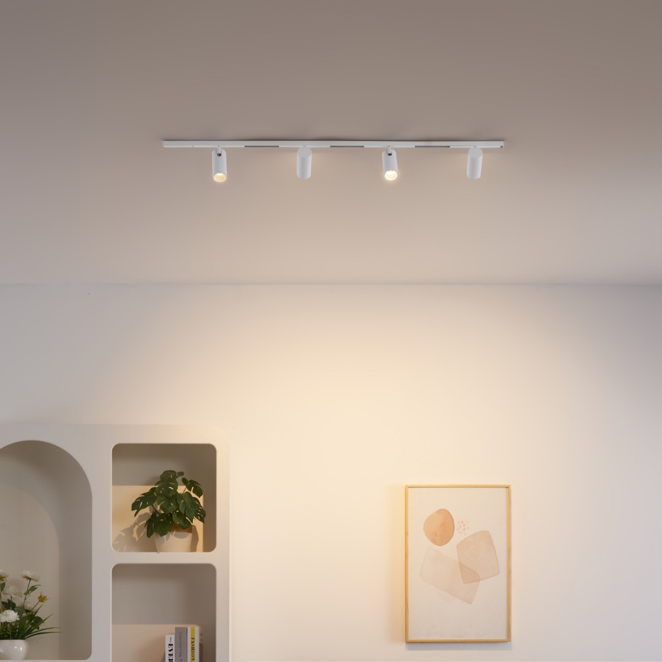 Kit rail 4 spots LED orientables - LYNE