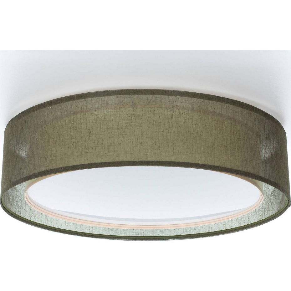 Plafonnier double en tissu rond Puro