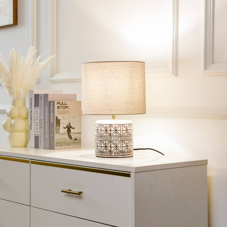 Lampe à poser en céramique scandinave