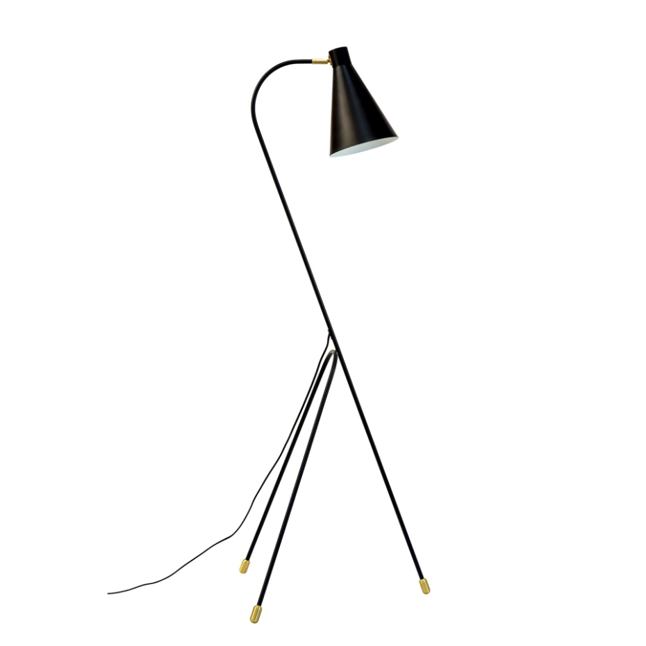 Lampadaire en métal noir MILES