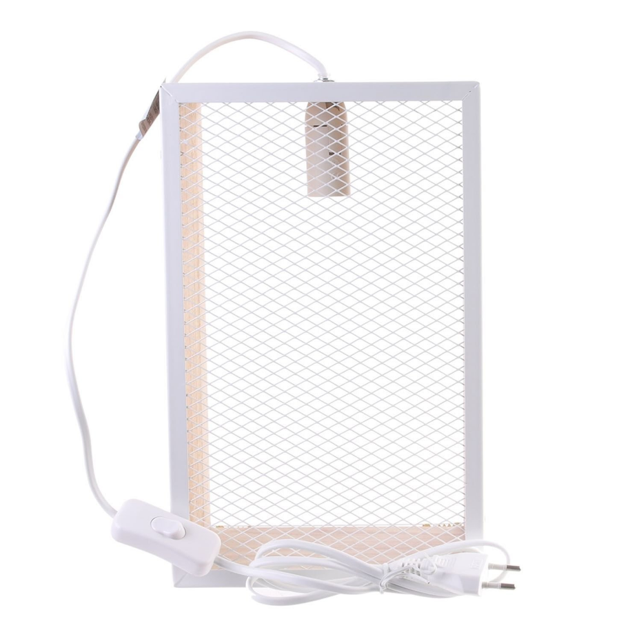 Lampe à poser avec cadre en bois Louise - H. 29 cm