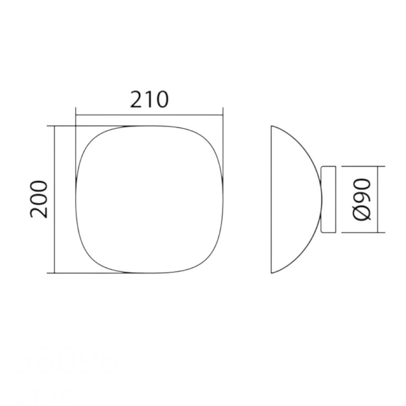Applique led 7W métal impression bois clair Feuillette