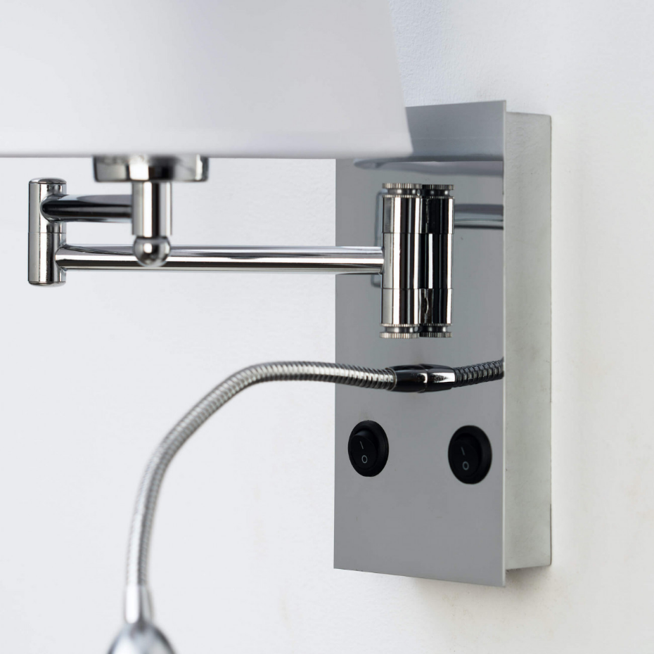 Applique liseuse chrome et tissu - ARAS