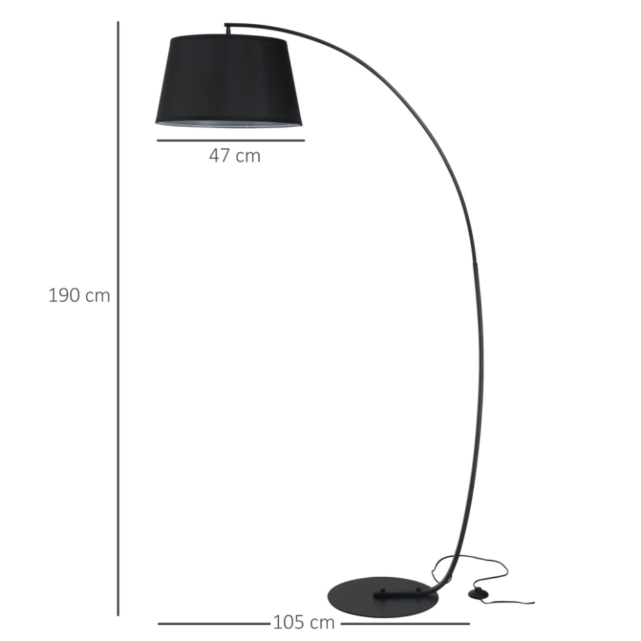 Lampadaire forme arc design