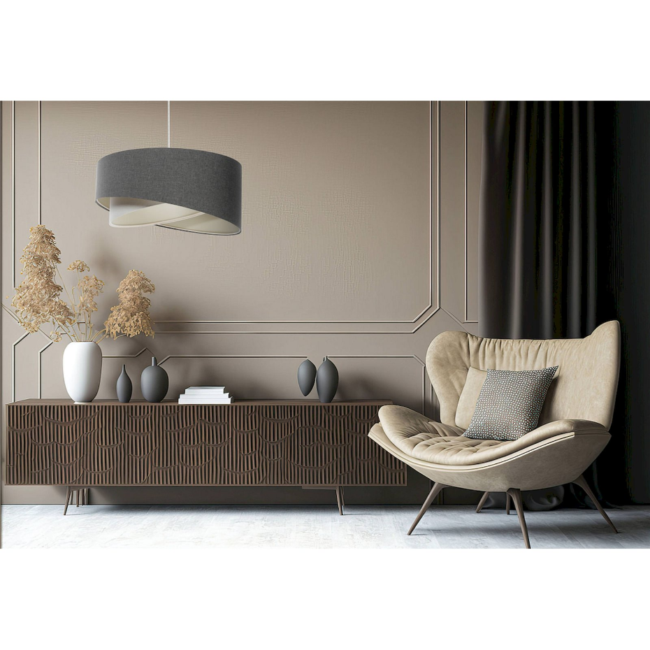 Suspension en lin rond Boho