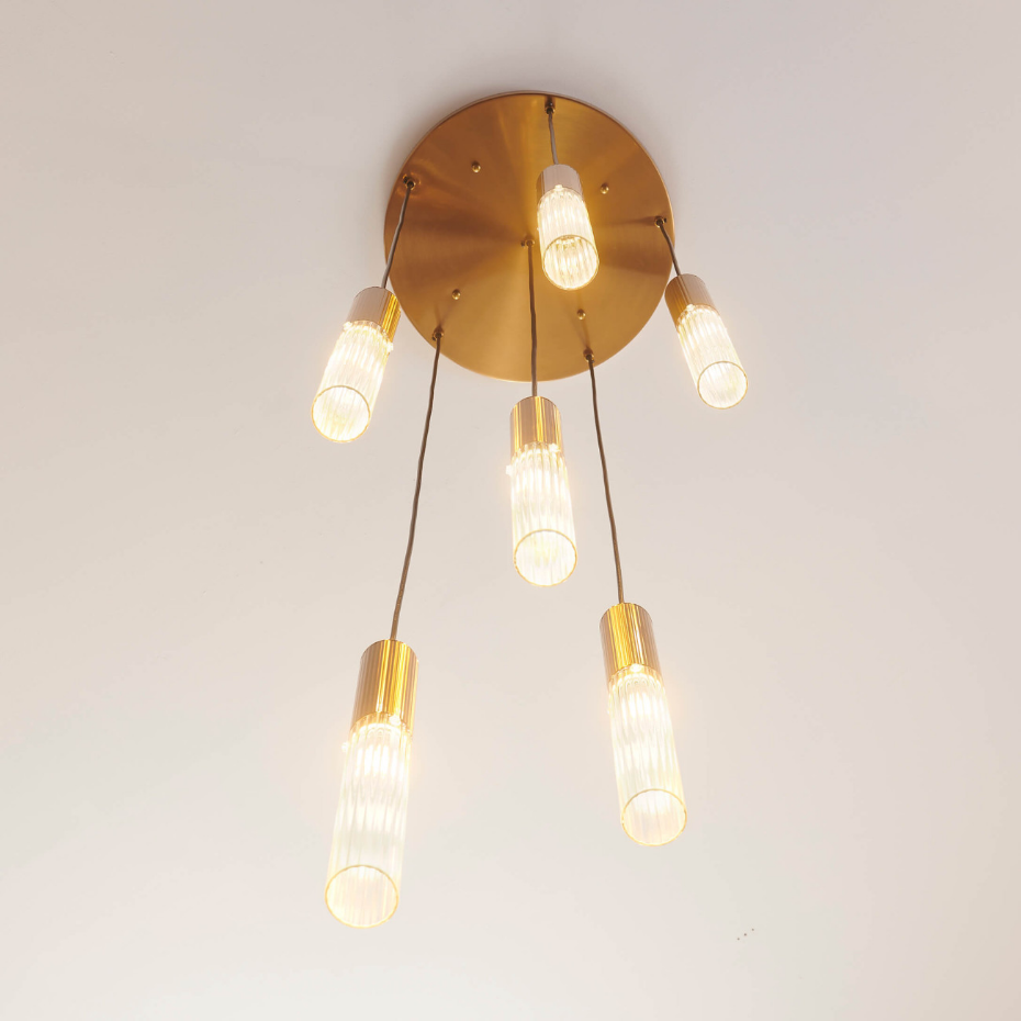 Grande Suspension avec Tubes en Verre - POGGIO
