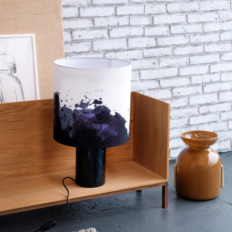 Lampe à poser en Marbre et Tissu MOLLY